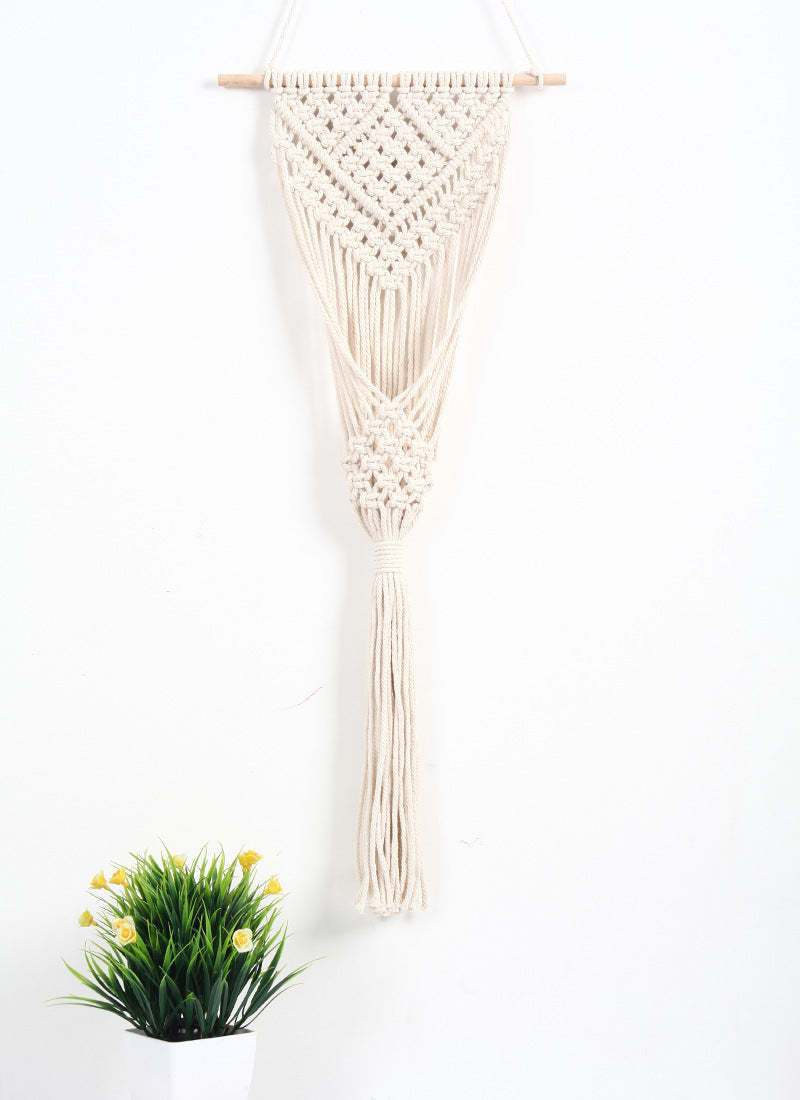 DecorOrnament™ Woven Cotton Net Bag Flower Basket